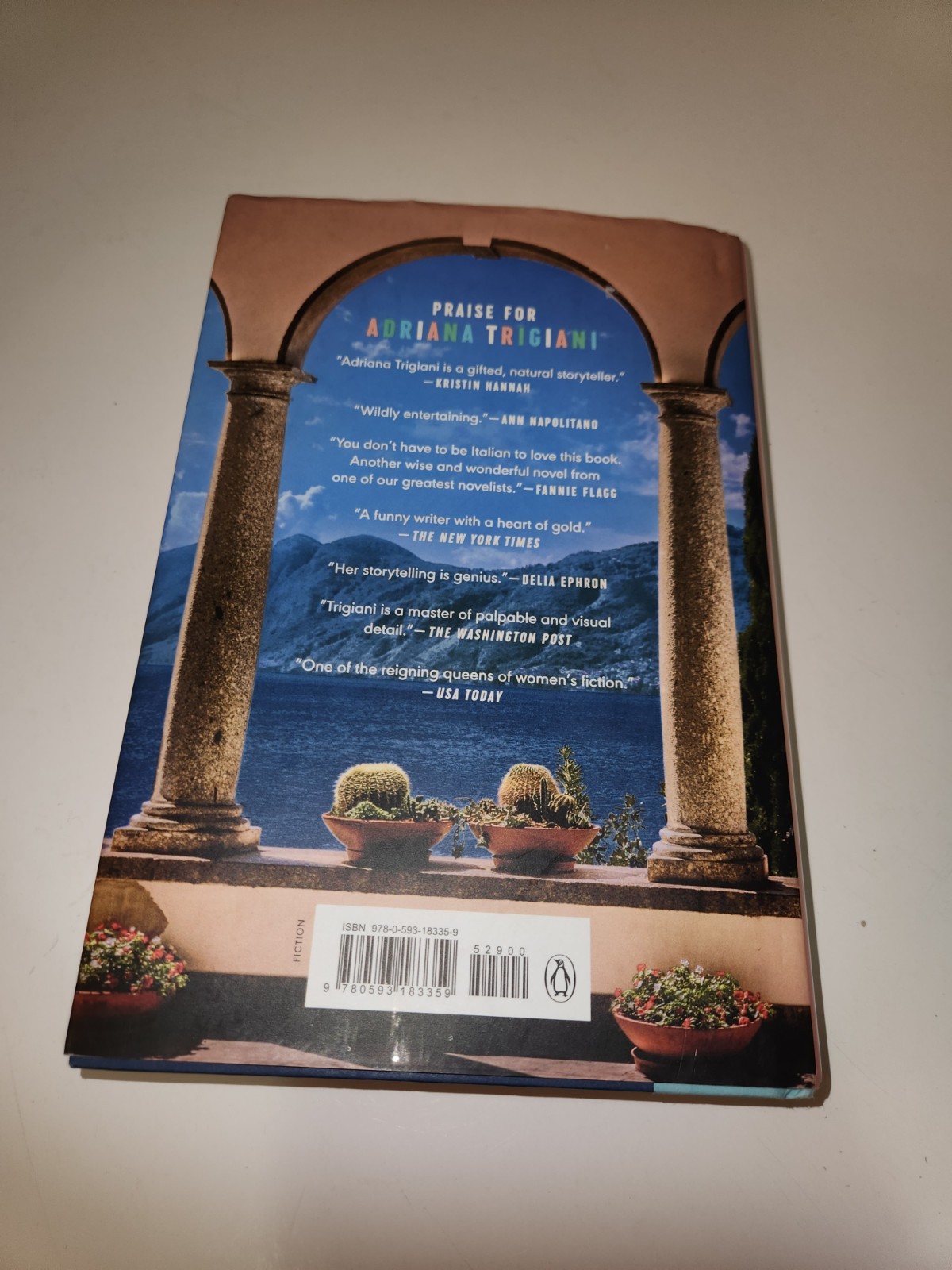 The View From Lake Como: A Novel Adriana Trigiani Hardcover Book Very Good