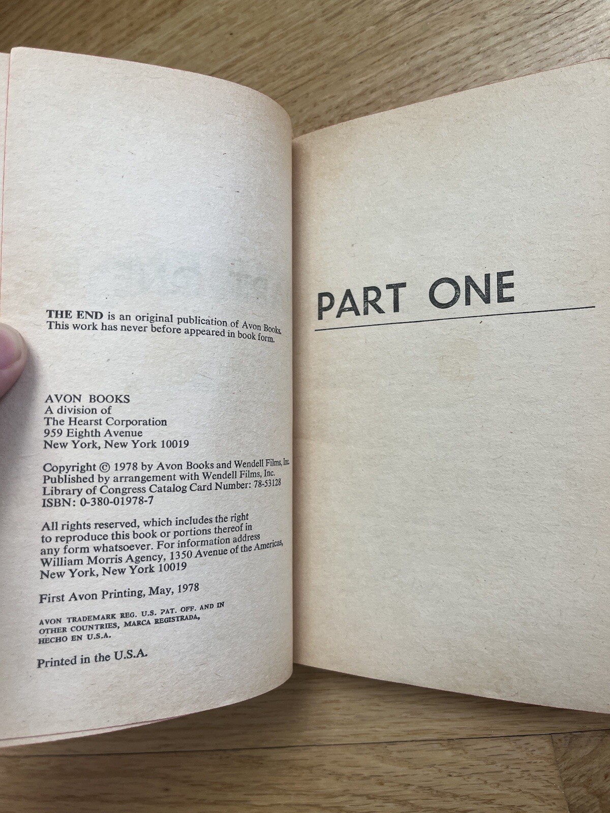 „The End“ Carol Sturm Smith Burt Reynolds 1978 First Edition Movie Novelization