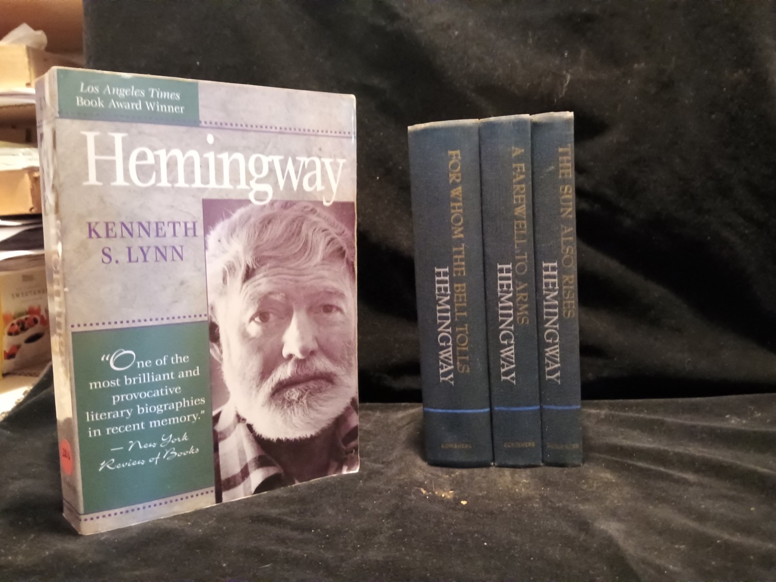 Ernest Hemingway matching HARDCOVER Novel Bundle 3 Vols + Lynn Biography Set
