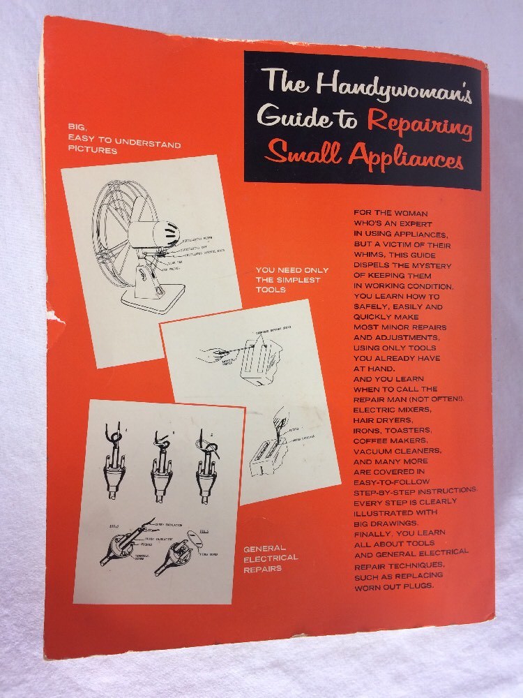 The Handywoman’s Guide To Repairing Small Appliances paperback 1973 Hawthorne