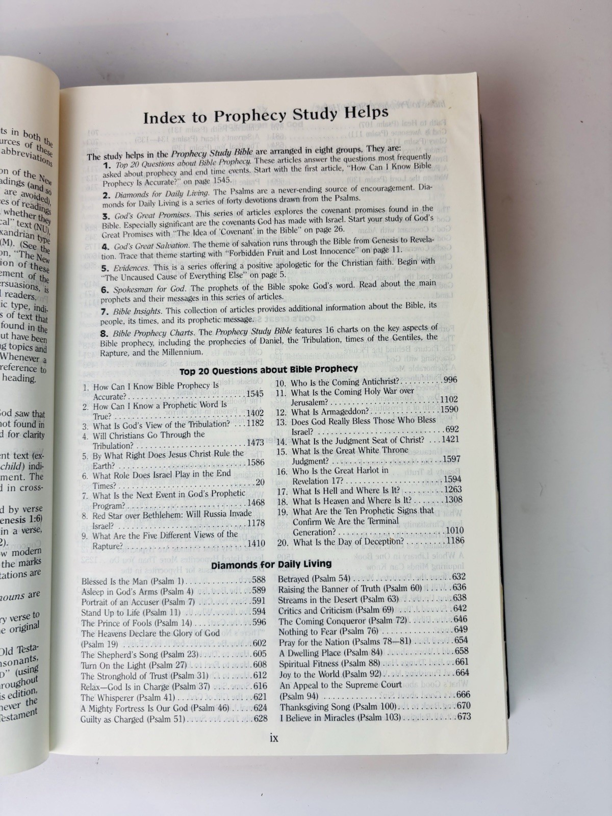 Prophecy Study Bible John Hagee NKJV 1997 Black Bonded Leather Marginalia Notes