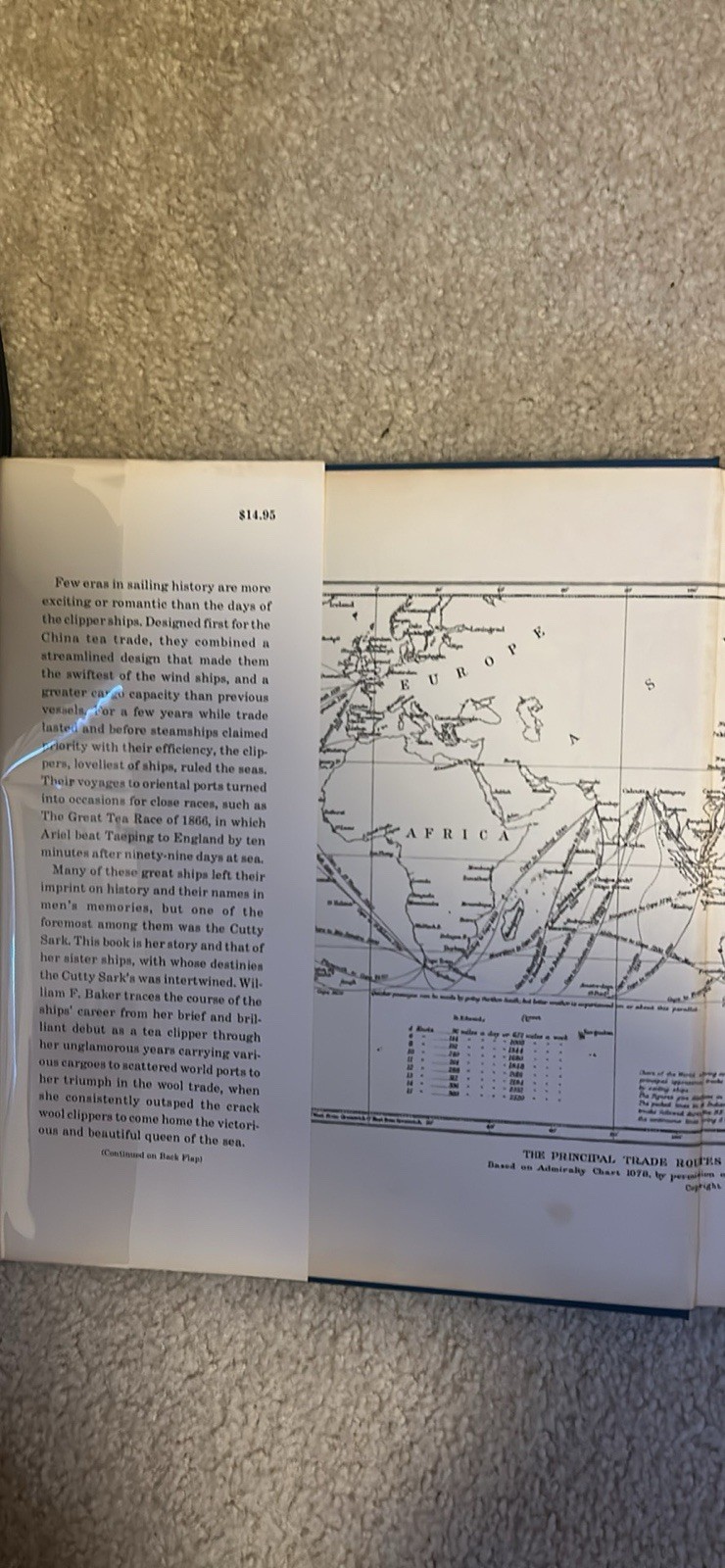 RUNNING HER EASTING DOWN- BY WILLIAM BAKER- HARDCOVER (1974)