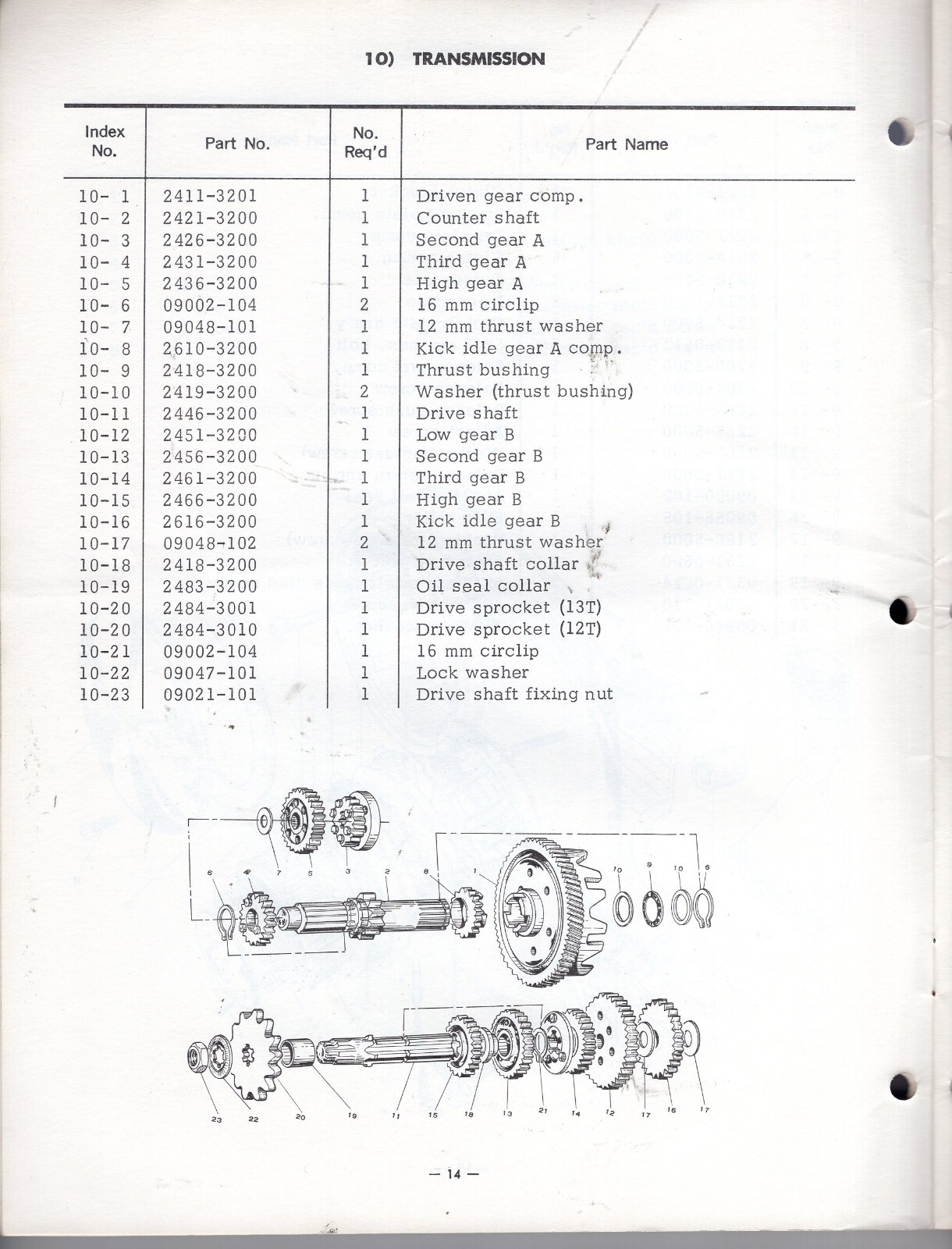 Bridgestone 50 Sport Bridgestone 60 Port Parts Catalog SC1303 40 Pages MN1503