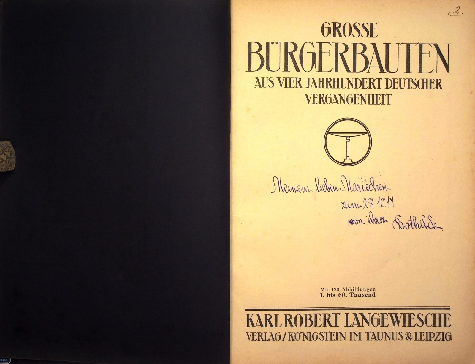 Grosse Burgerbauten 1915 Blauen Bucher German Architecture Softcover