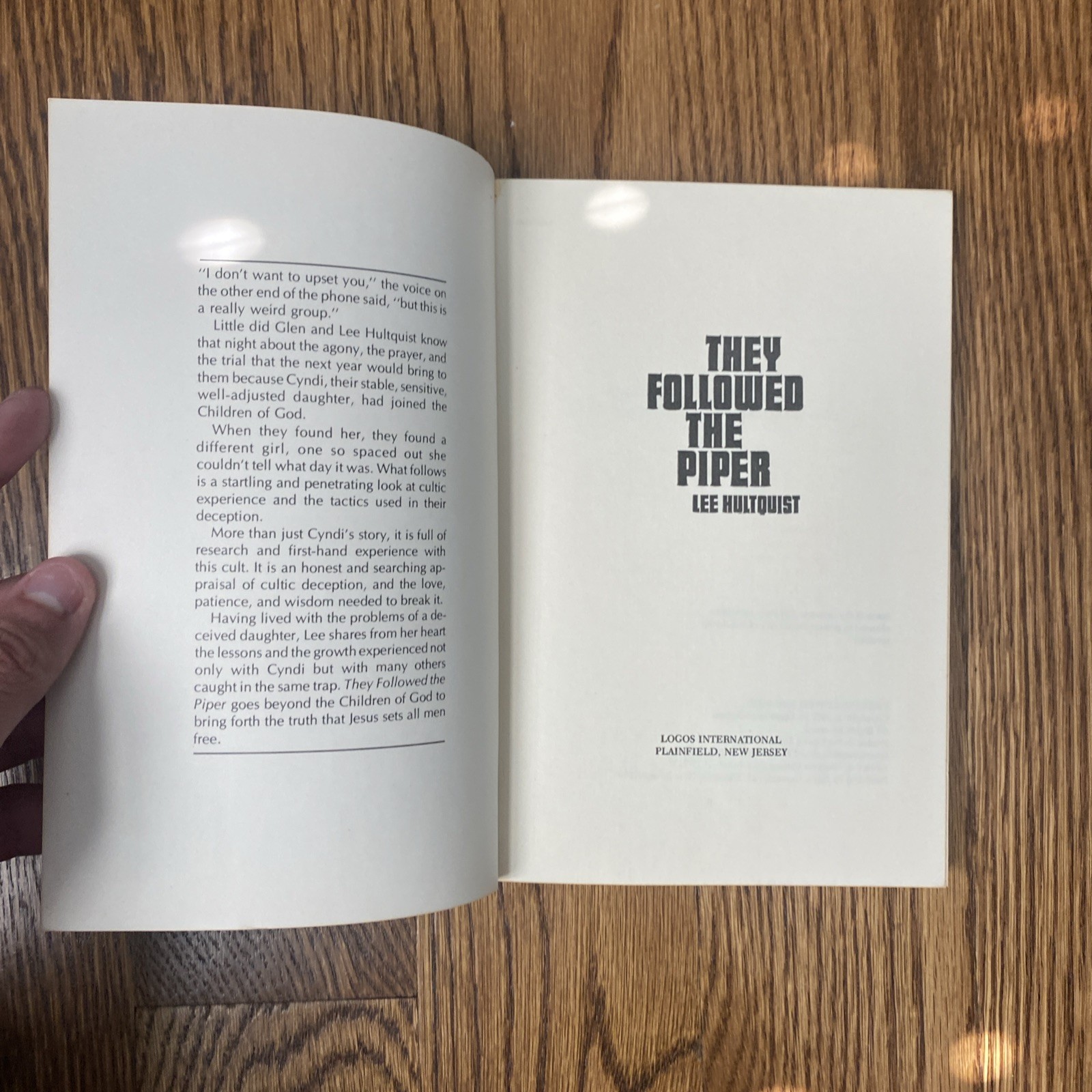 They Followed the Piper Hultquist 1977 Children of God Cult David Berg Logos PB