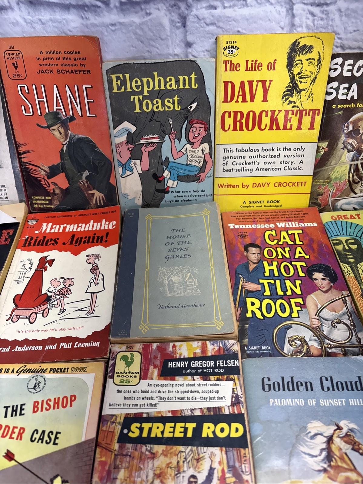 Vintage Paperback Book Lot Of 20 1950s-70s Western Adventure Mystery Classics