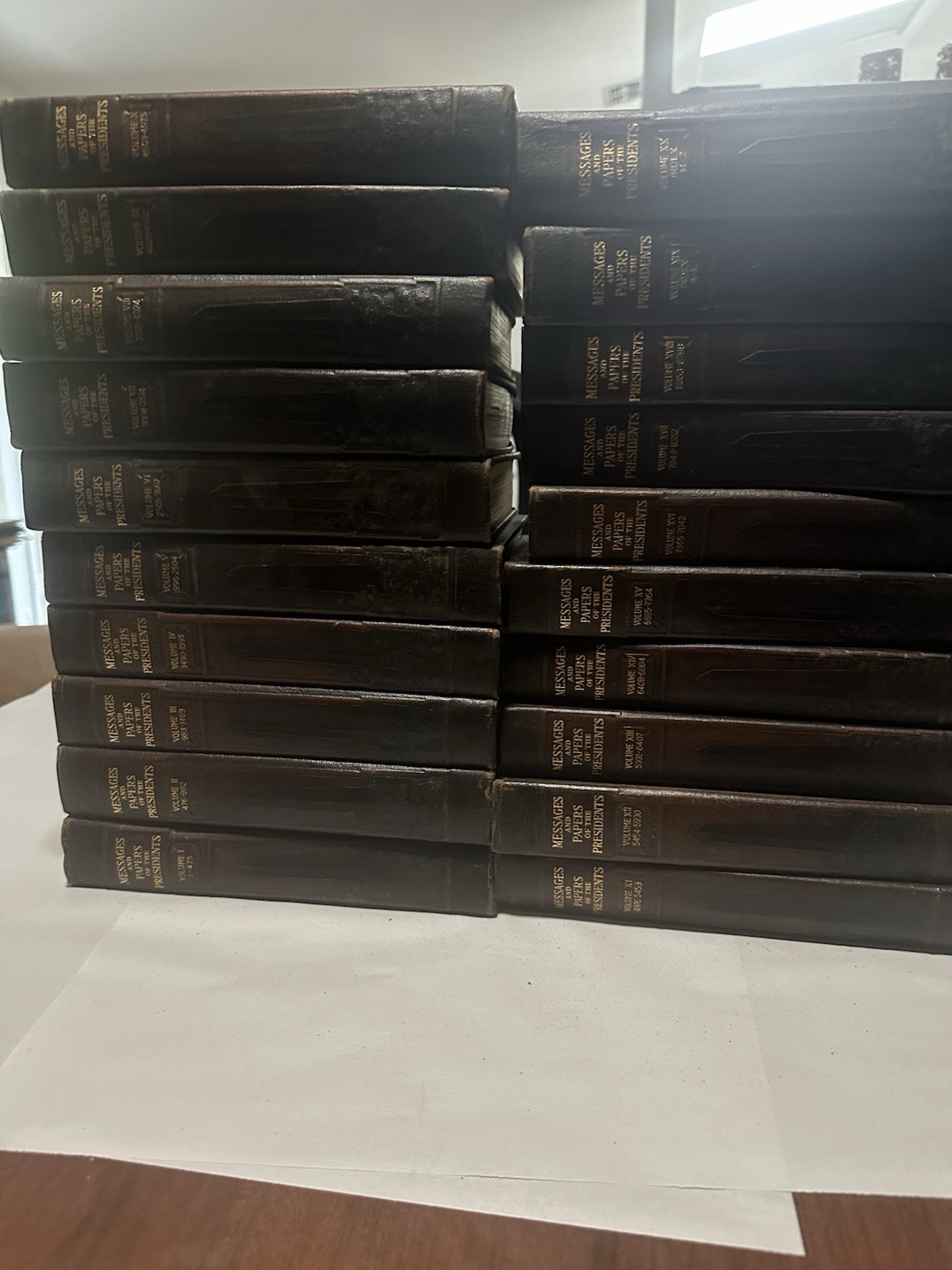 Complete Set 1-20 Hardcover Compilation of Messages and Papers of the Presidents