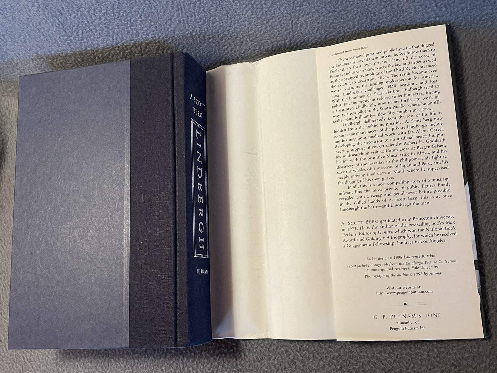 Lindbergh A. Scott Berg 1998 First Edition 1st Printing HardCover DustJacket LNC