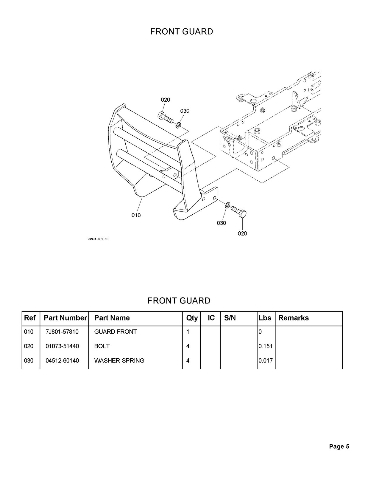 KUBOTA B26 TL500 Loader Illustrated Parts List Manual – SPIRAL BINDING – COVERS
