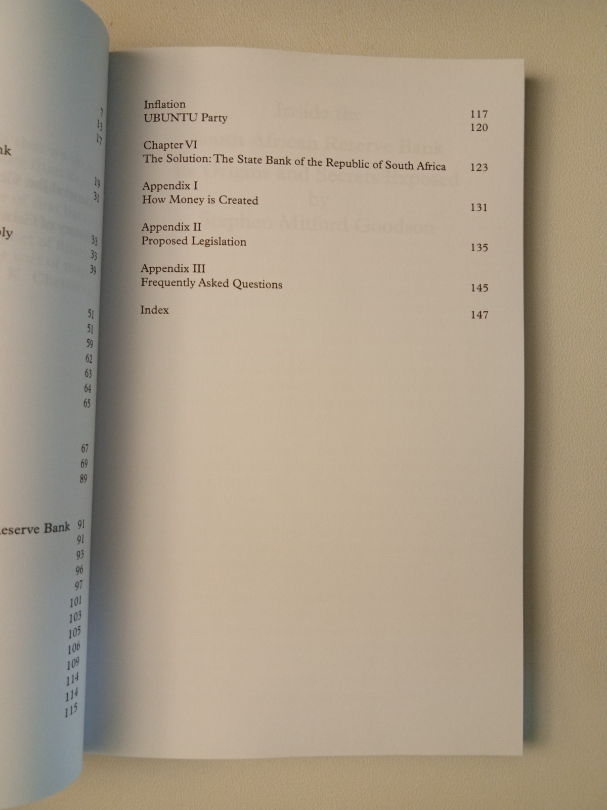 Inside the South African Reserve Bank by Stephen Goodson PB