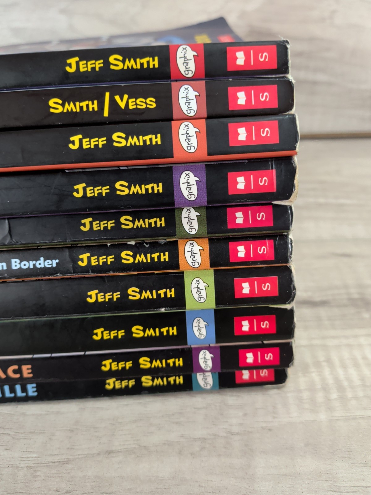 Lot of 10 BONE Graphic Novel Series by Jeff Smith Complete 1-8 & Rose Handbook