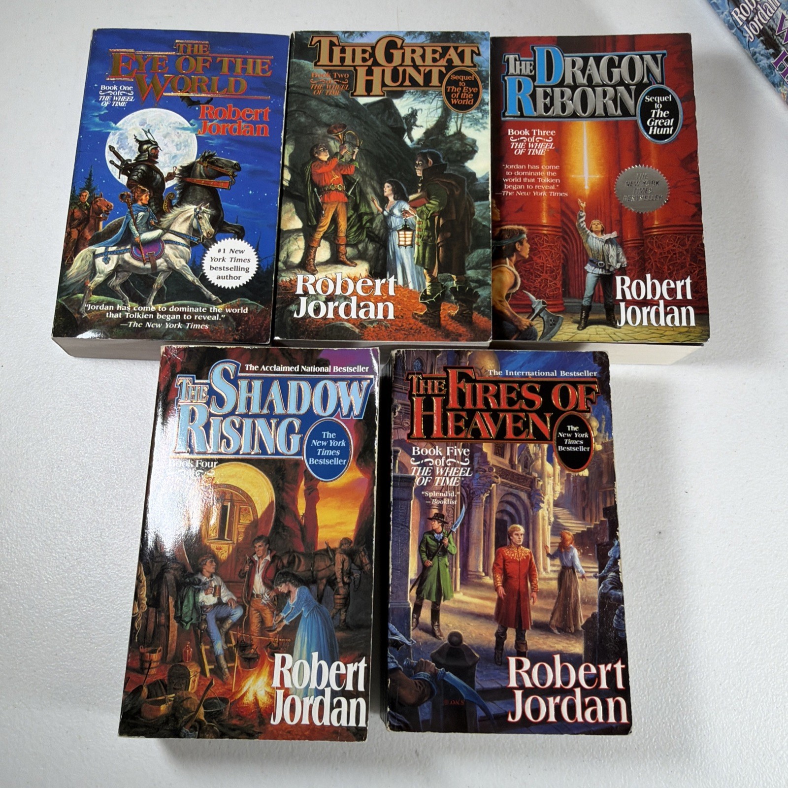 Robert Jordan Wheel of Time Fantasy Series Paperbacks 1-13 Lot