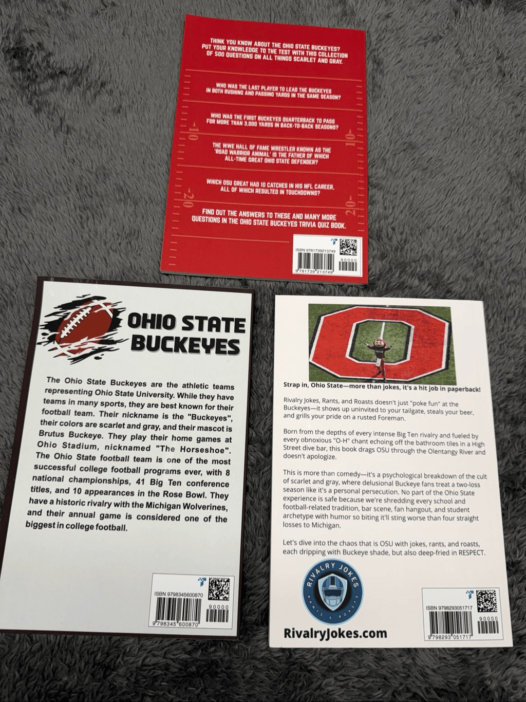 Bundle of 3 New Ohio State Buckeyes Paperback Books!