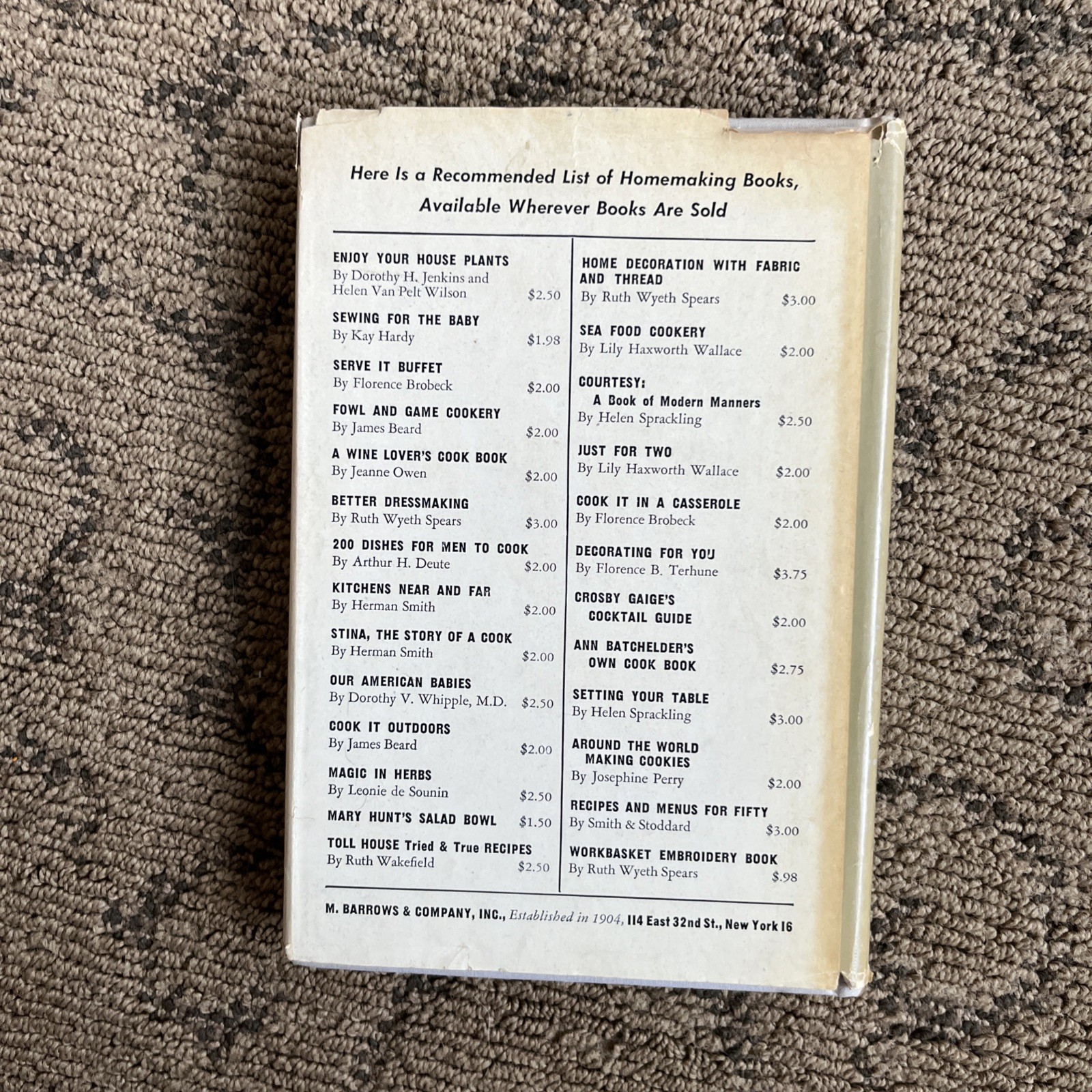 ⁠Vintage 1945 Perennials Preferred Helen Van Pelt Wilson 1st Printing HCDJ