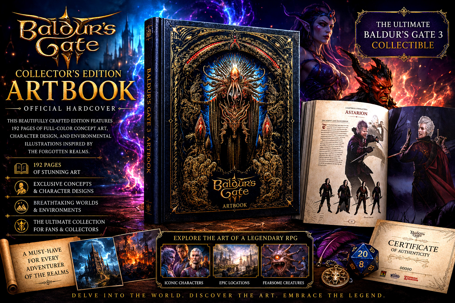 Baldur’s Gate 3 Artbook Collector’s Edition (N-Mint Condition Factory Sealed)