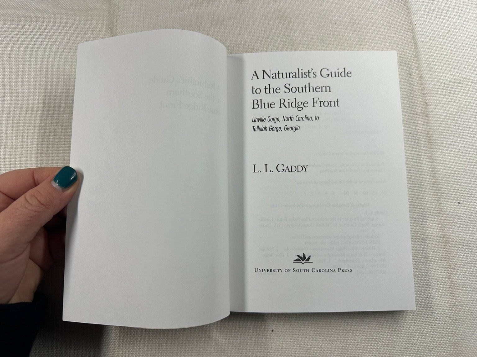 Naturalist’s Guide Southern Blue Ridge Front Gaddy 2000 1st Ed. SC Press Hiking