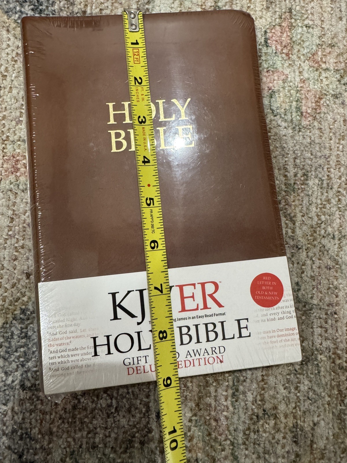 Whitaker House KJVER Gift and Award Holy Bible Brown Coffee Leather Bound