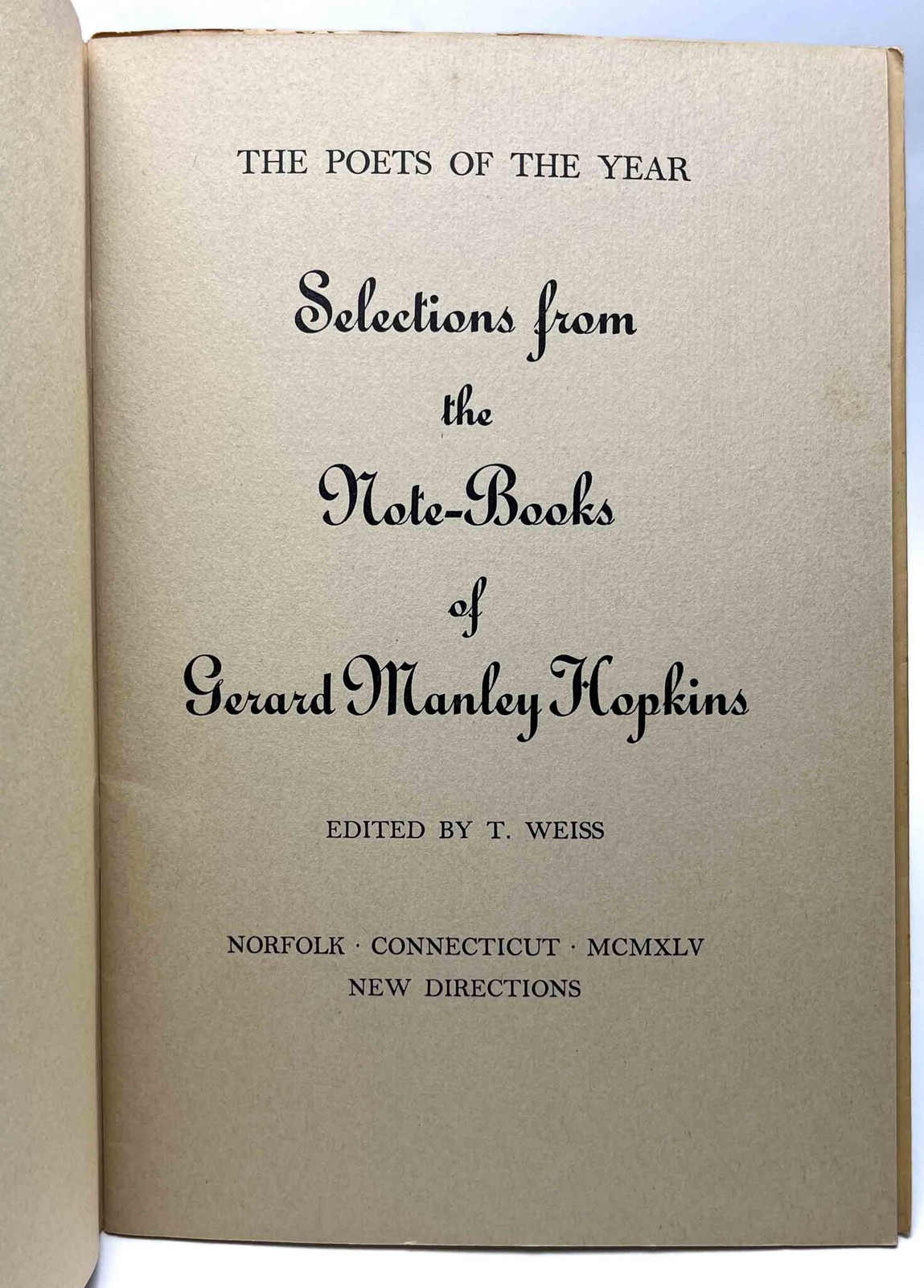 Selections from the Note-Books of Gerard Manley Hopkins