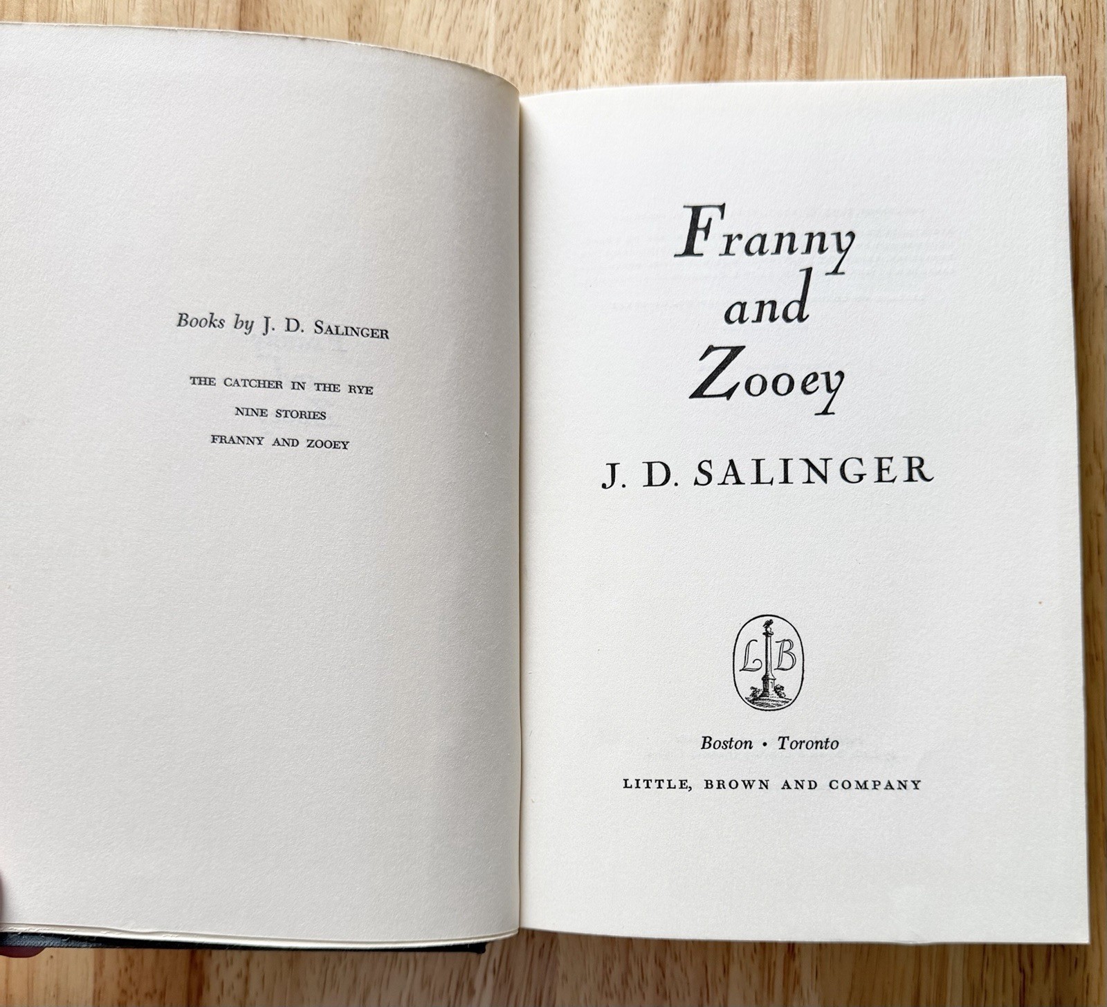 Franny and Zooey J D Salinger 1961 1st Edition 1st Print HCDJ Read Description