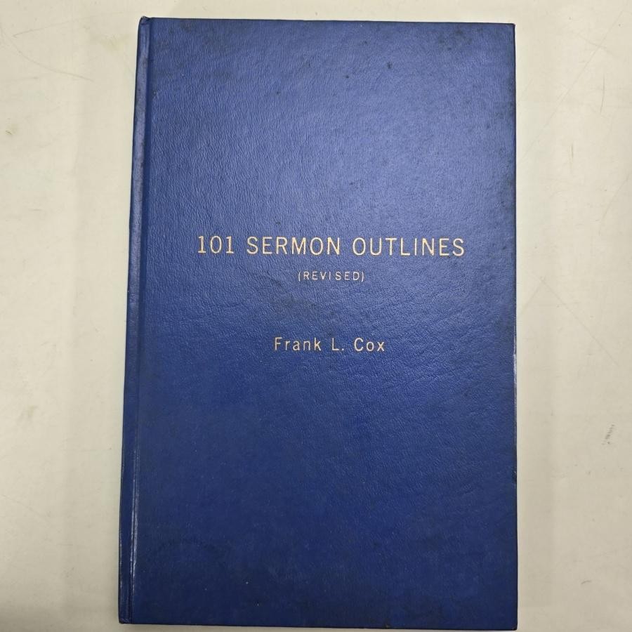 Vintage 101 Sermon Outlines Frank Cox HC 1971 Preaching Christian Book Vintage