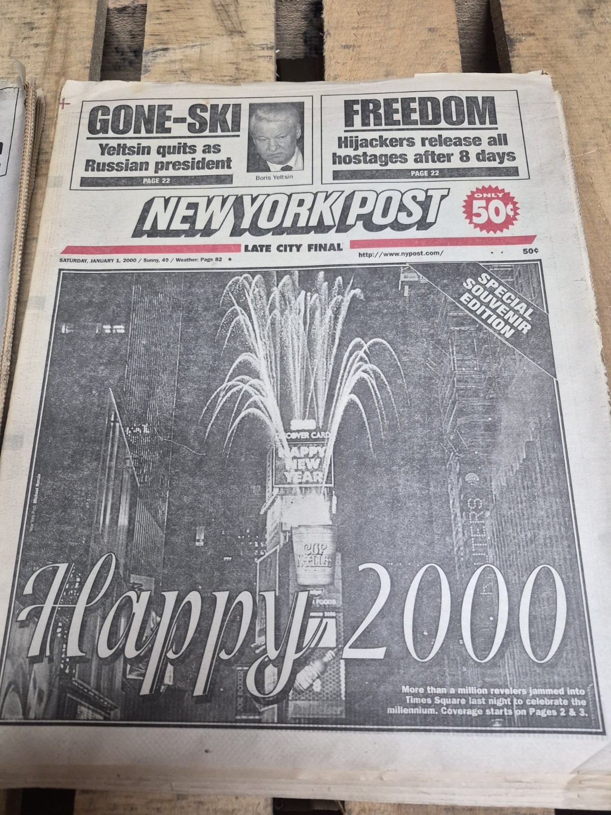 Dec 31,1999 & January 1, 2000 New York Post Newspapers Year 2000 Special Edition