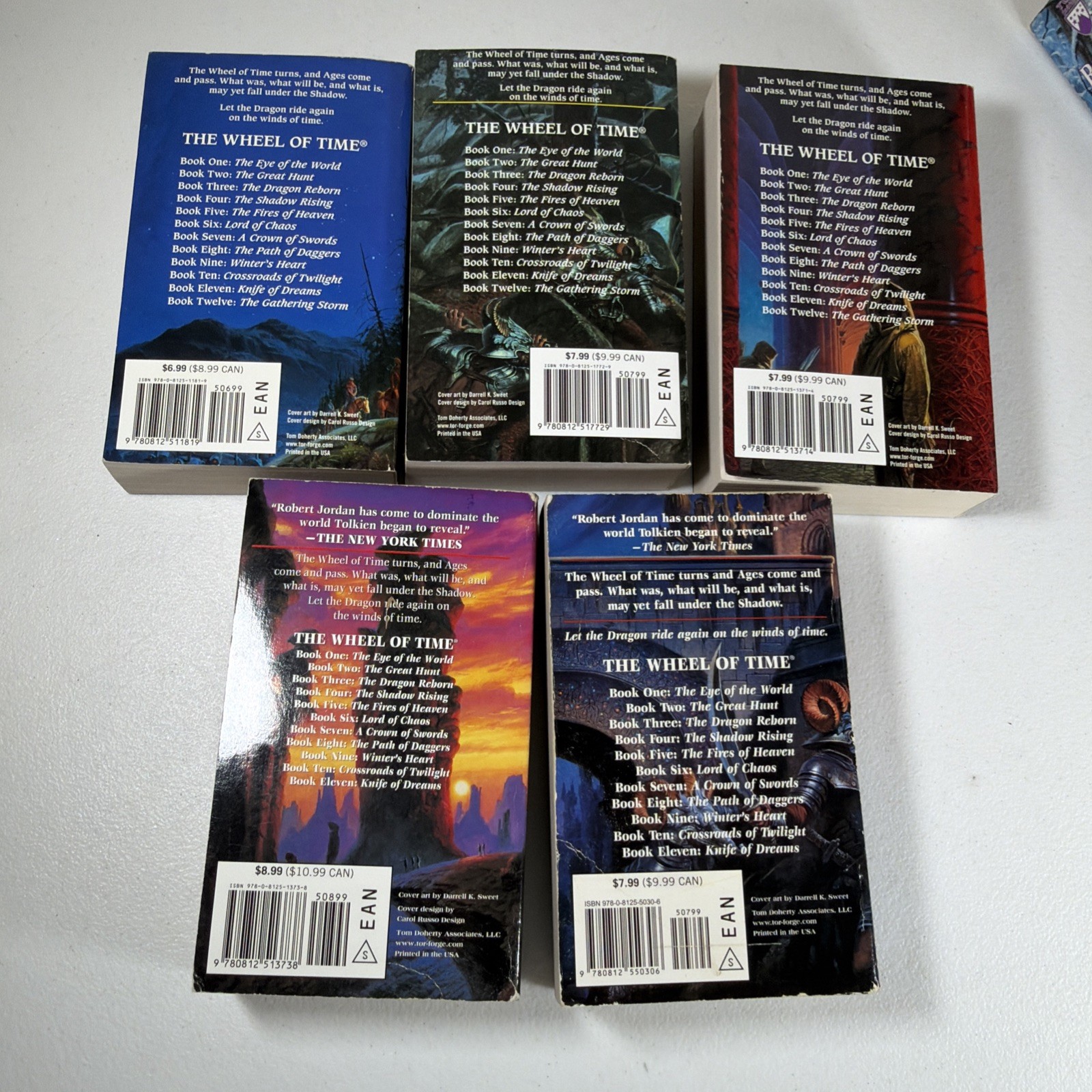 Robert Jordan Wheel of Time Fantasy Series Paperbacks 1-13 Lot