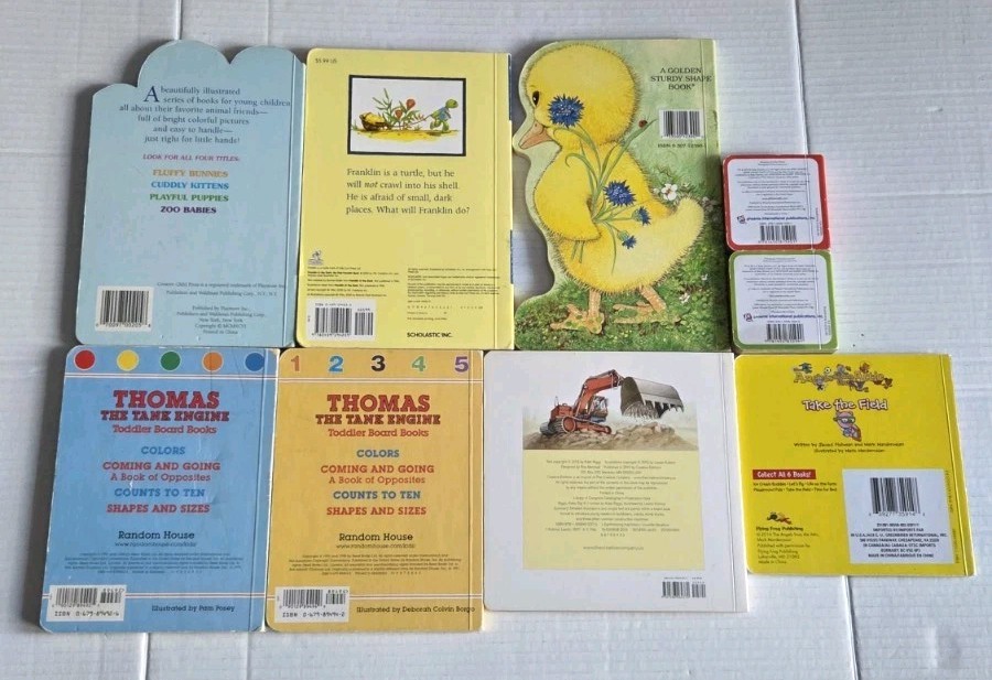 Lot of 9 Board Books for Childrens Kids Toddler Babies Preschool Homeschool