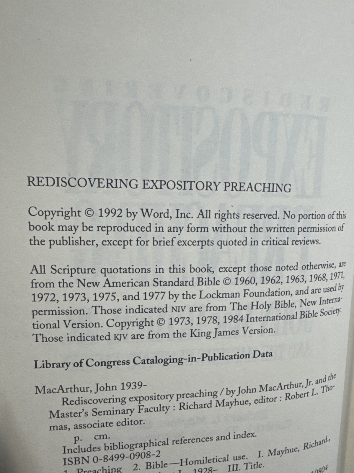 Rediscovering Expository Preaching by John F. MacArthur Jr., Masters College…