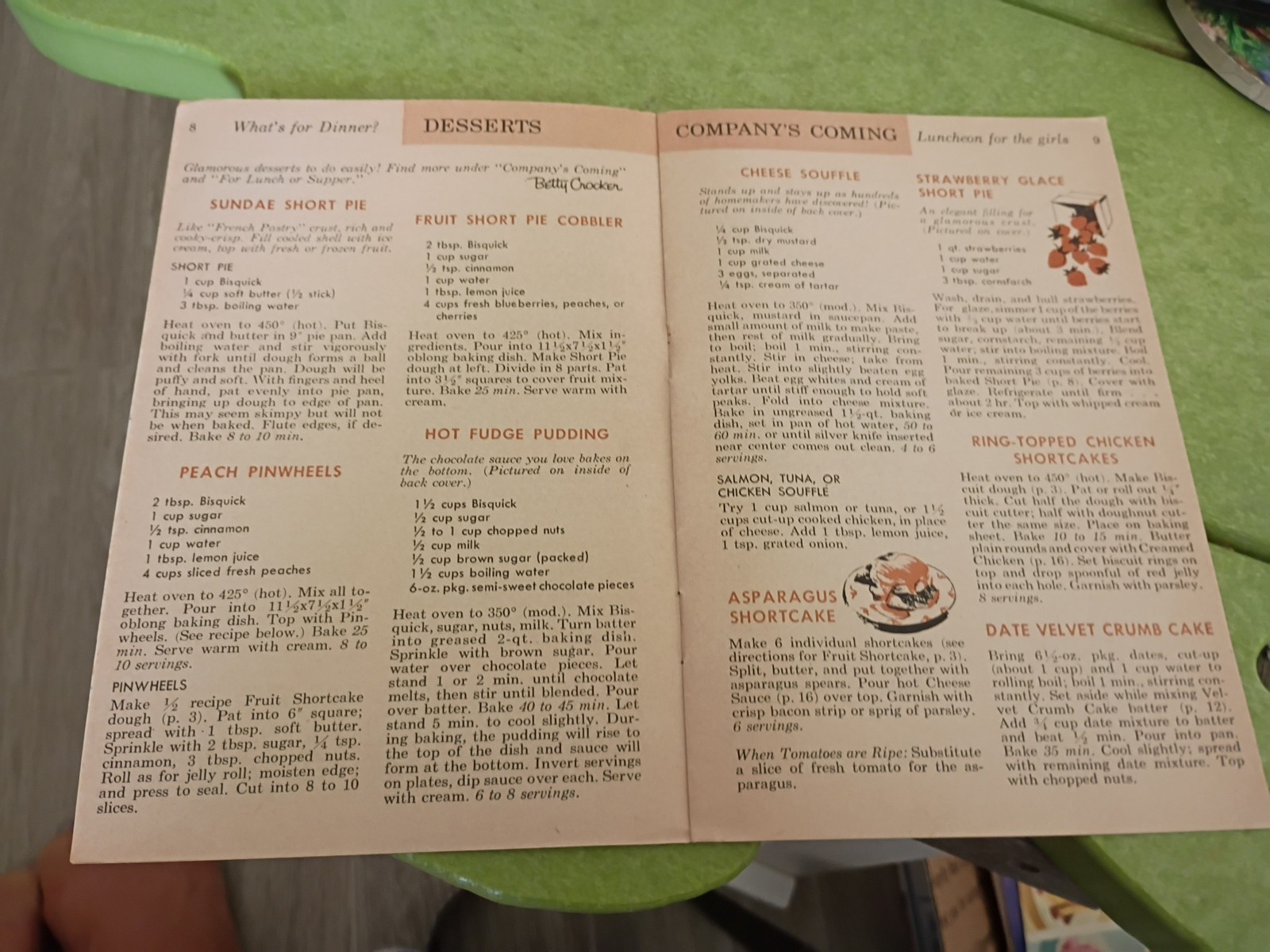 Betty Crocker’s Bisquick Cook Book 157 Recipes and Ideas Vintage 1956-26 pages