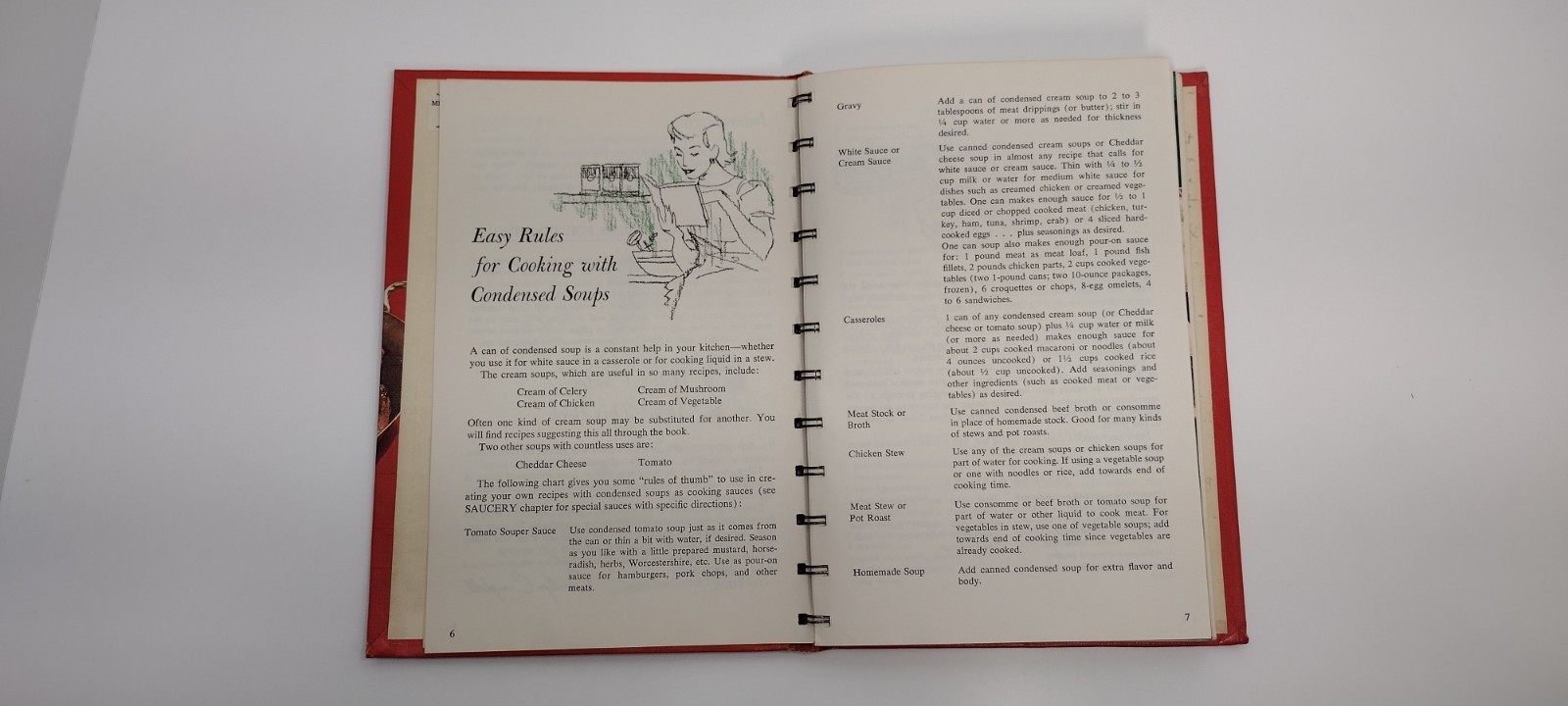 Cooking with Soup A Campbell Cookbook 1965 1st Edition Spiral Bound Hardcover