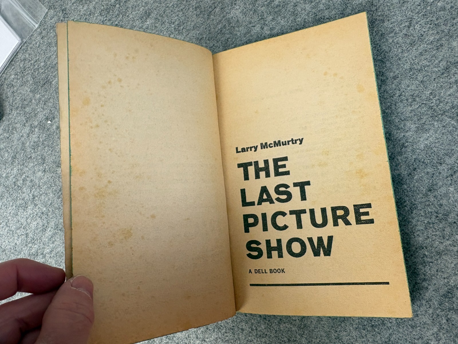 THE LAST PICTURE SHOW by Larry McMurtry, 1971 paperback