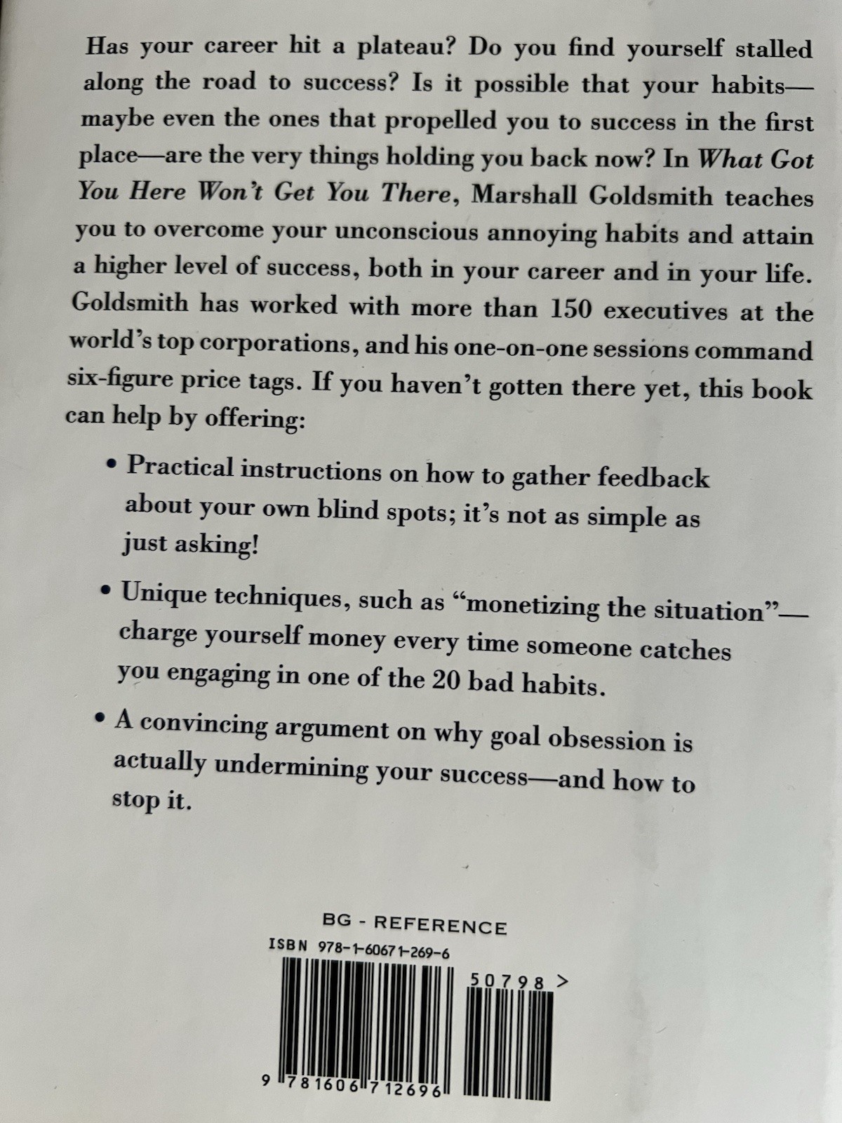 What Got You Here Won’t Get You There by Marshall Goldsmith & Mark Reiter (Hard…