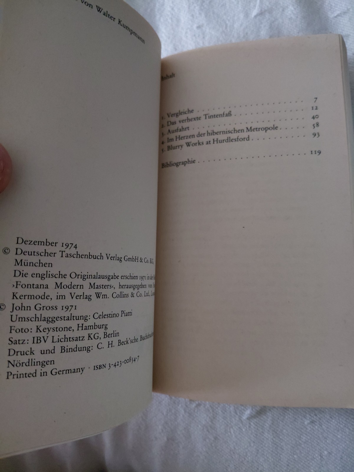 John Gross: James Joyce – Moderne Theoretiker (1974, German)