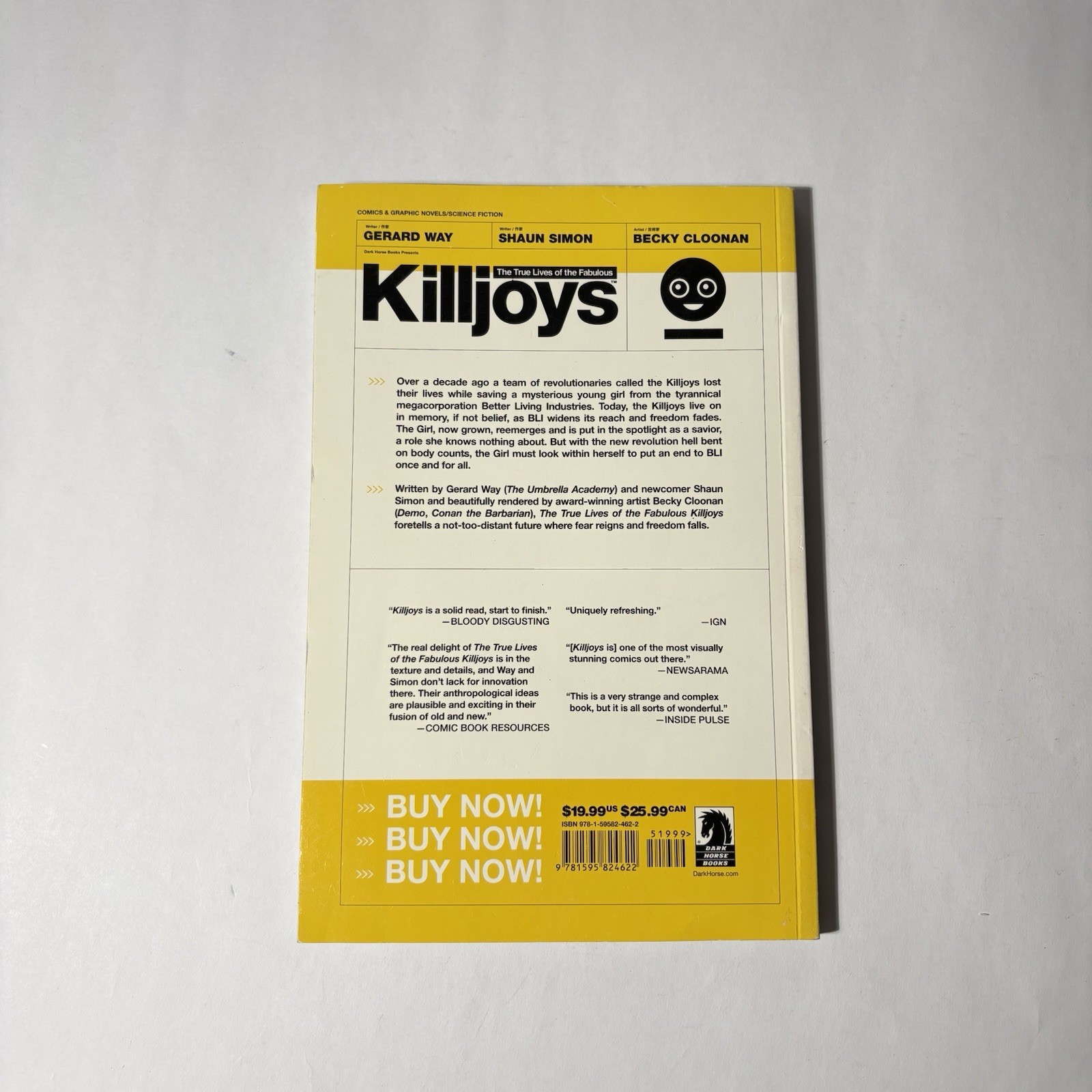 KILLJOYS – Brossurato – Panini Comics Gerard Way Simon Cloonan TPB