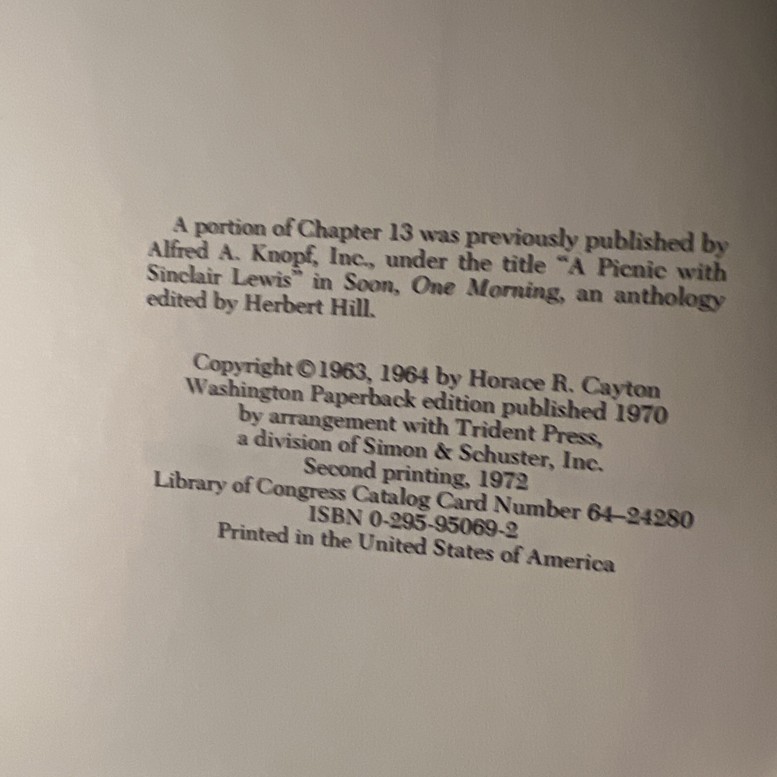 Paperbacks Ser.: Long Old Road : An Autobiography by Horace R. Cayton (Trade…