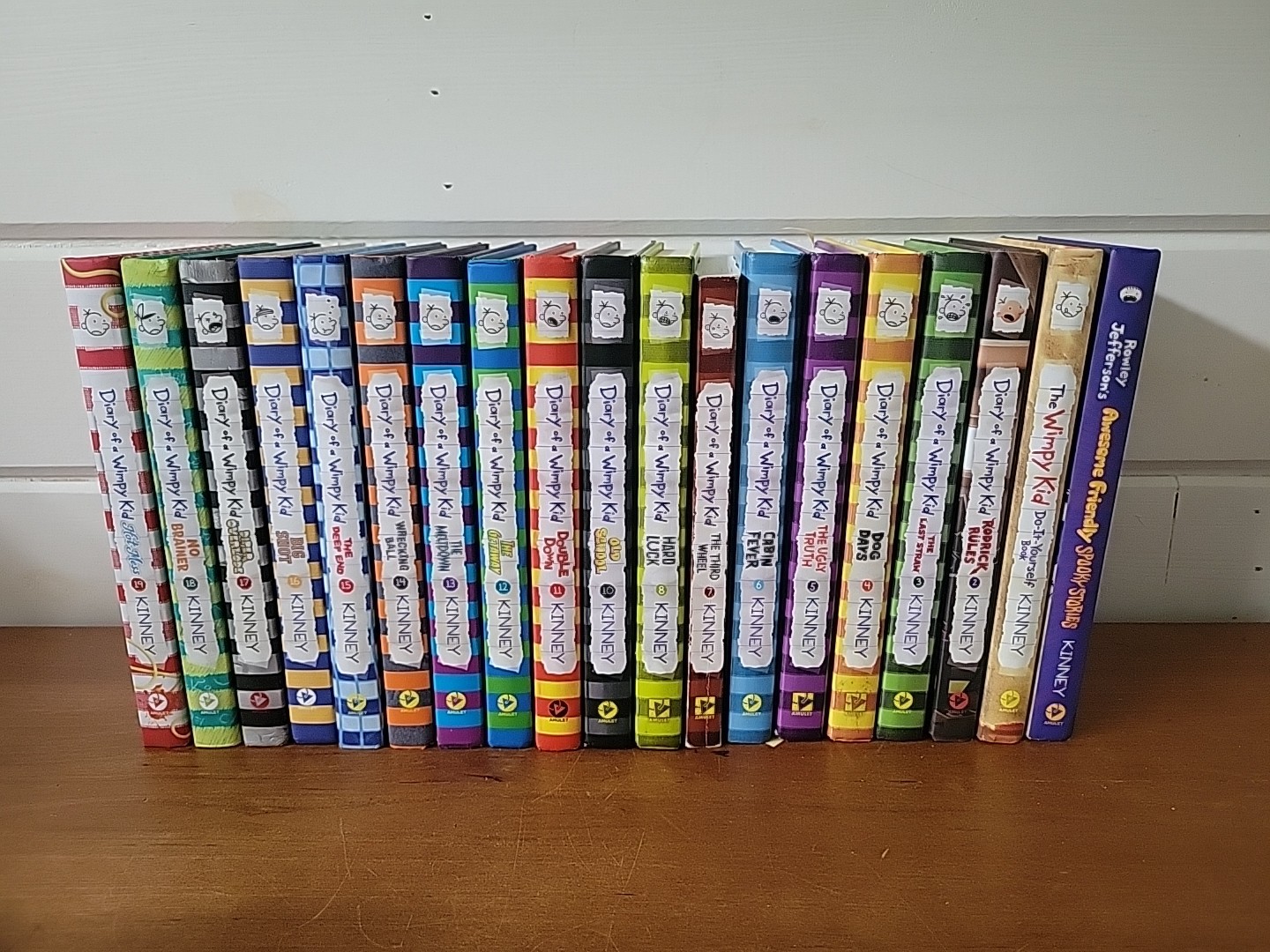 19 Books Total DIARY OF A WIMPY KID Hardcovers Jeff Kinney Lot Read Description