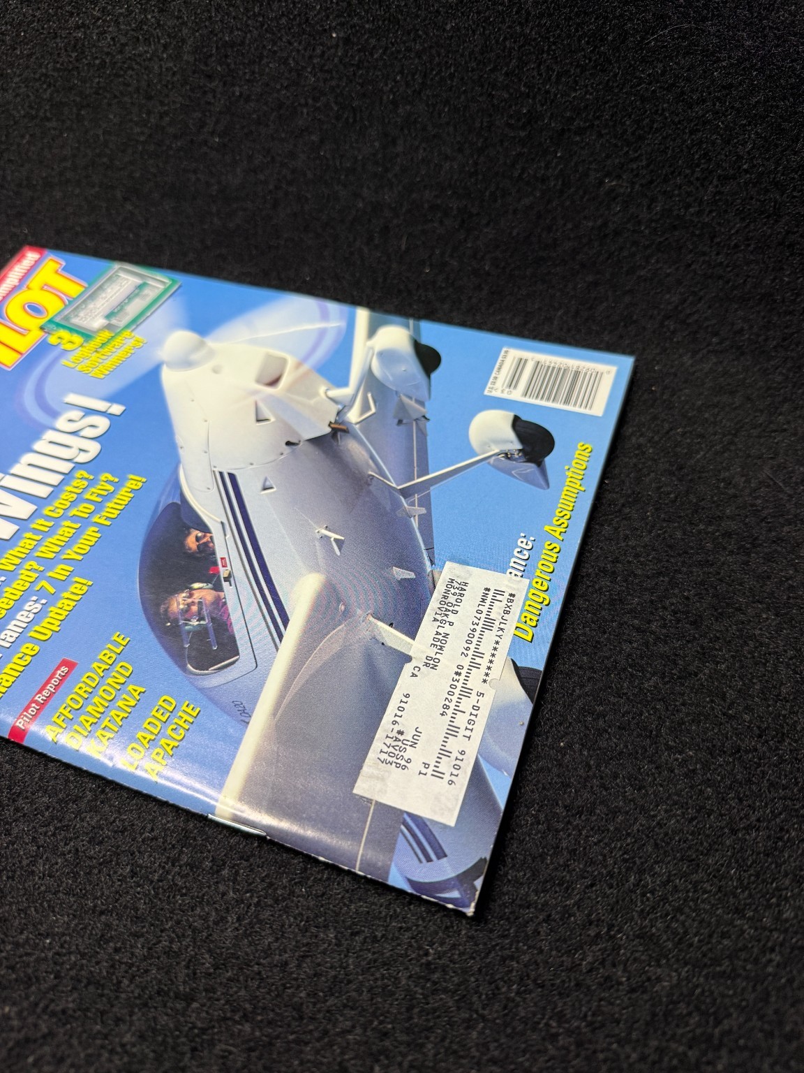 Plane & Pilot Magazine March 1996 Aviation Aircraft Flight Training GPS Diamond