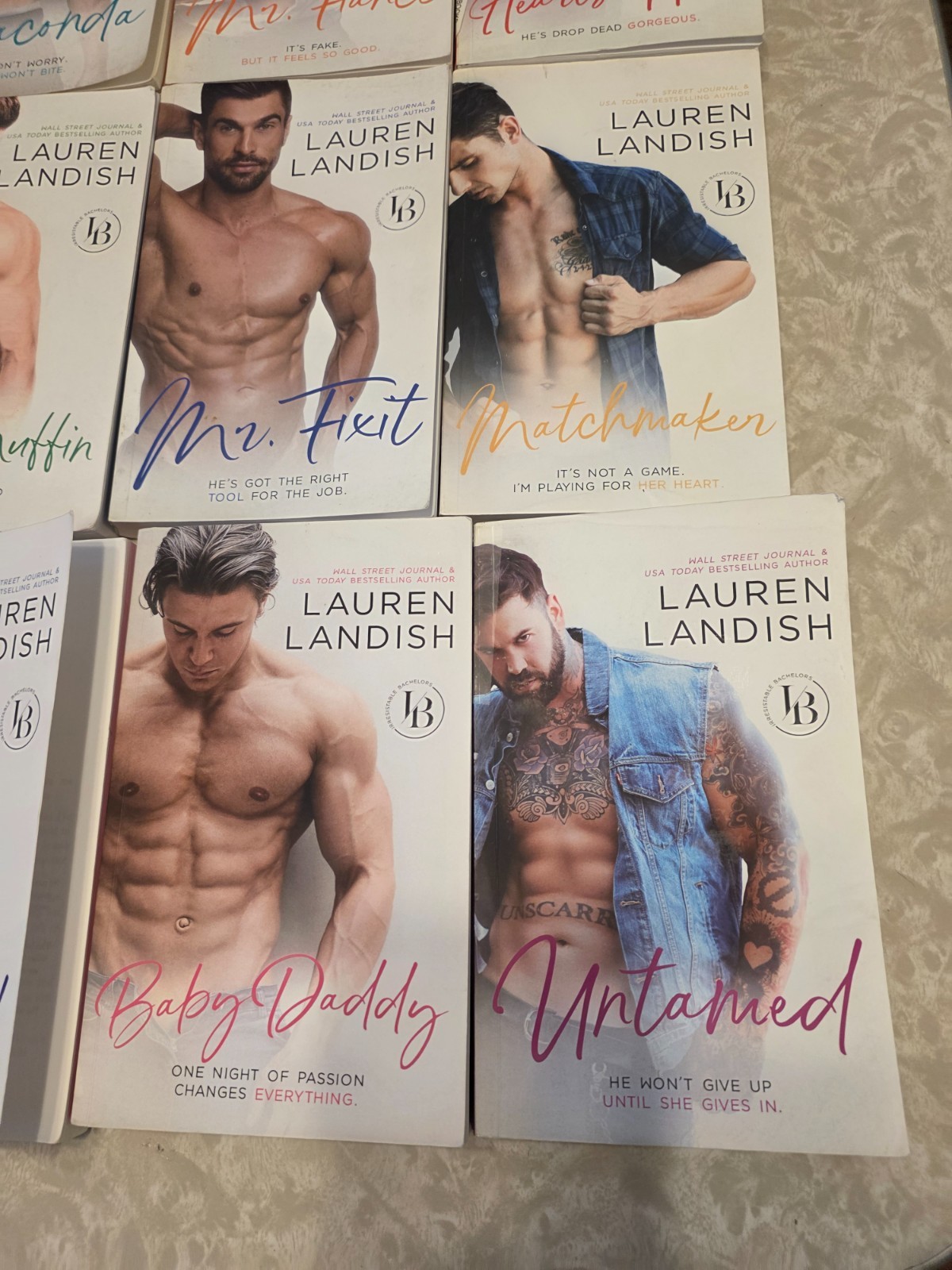 9 Lauren Landish Novels The Irresistible Bachelor’s Series Anaconda, Mr. Fixit
