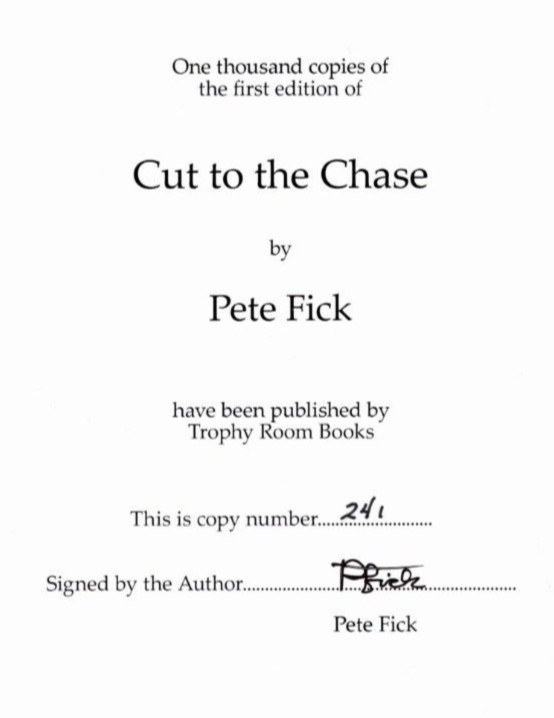 signed CUT TO THE CHASE Limited Edition #241 of 1000 AFRICAN SAFARI Hunting 2012