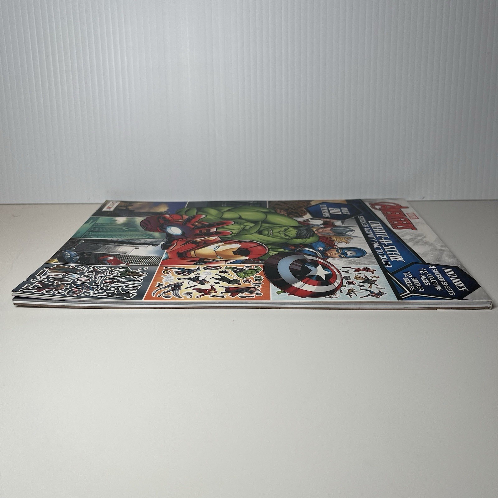 Marvel Avengers Create-a-Scene Sticker Activity Pad to Color Paperback Book