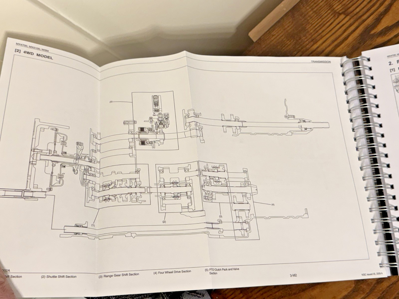 KUBOTA MX4700 MX5100 TRACTOR WORKSHOP MANUAL , BINDER TOUGH COVERS, FOLDOUTS!