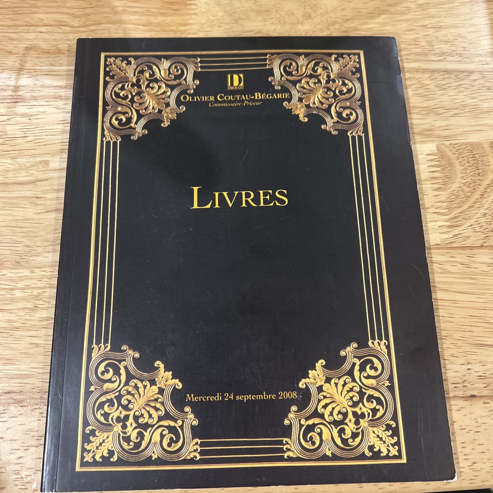 LIVRES AUCTION CATALOG 2008 OLIVIER COUTAU-BEGARIE , 104 PAGES IN FRENCH