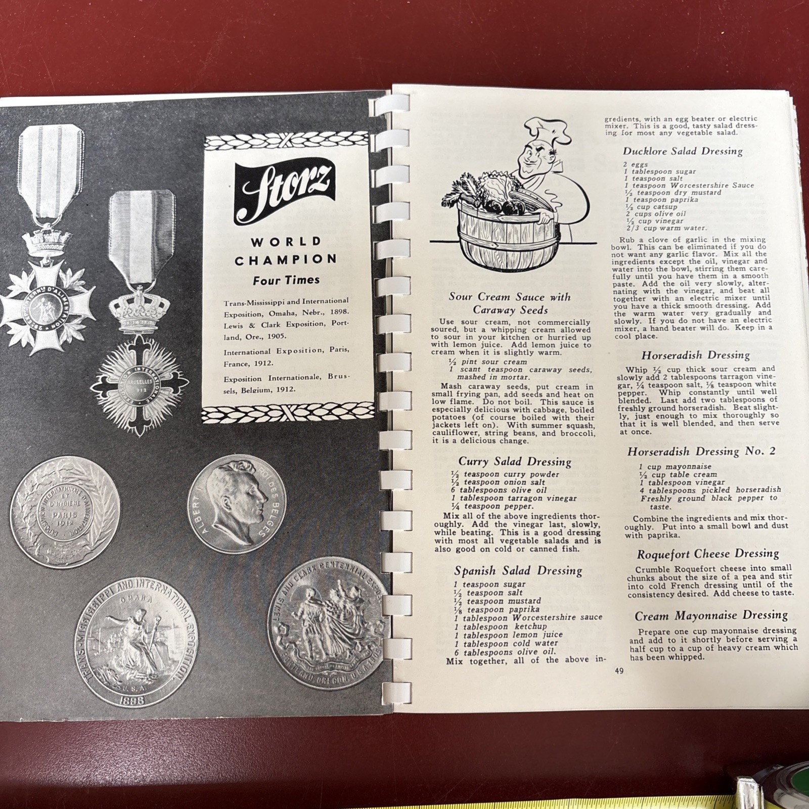 1952 Nebraska Storz Beer Cookbook 6.5×9 inches 276 pages full index.