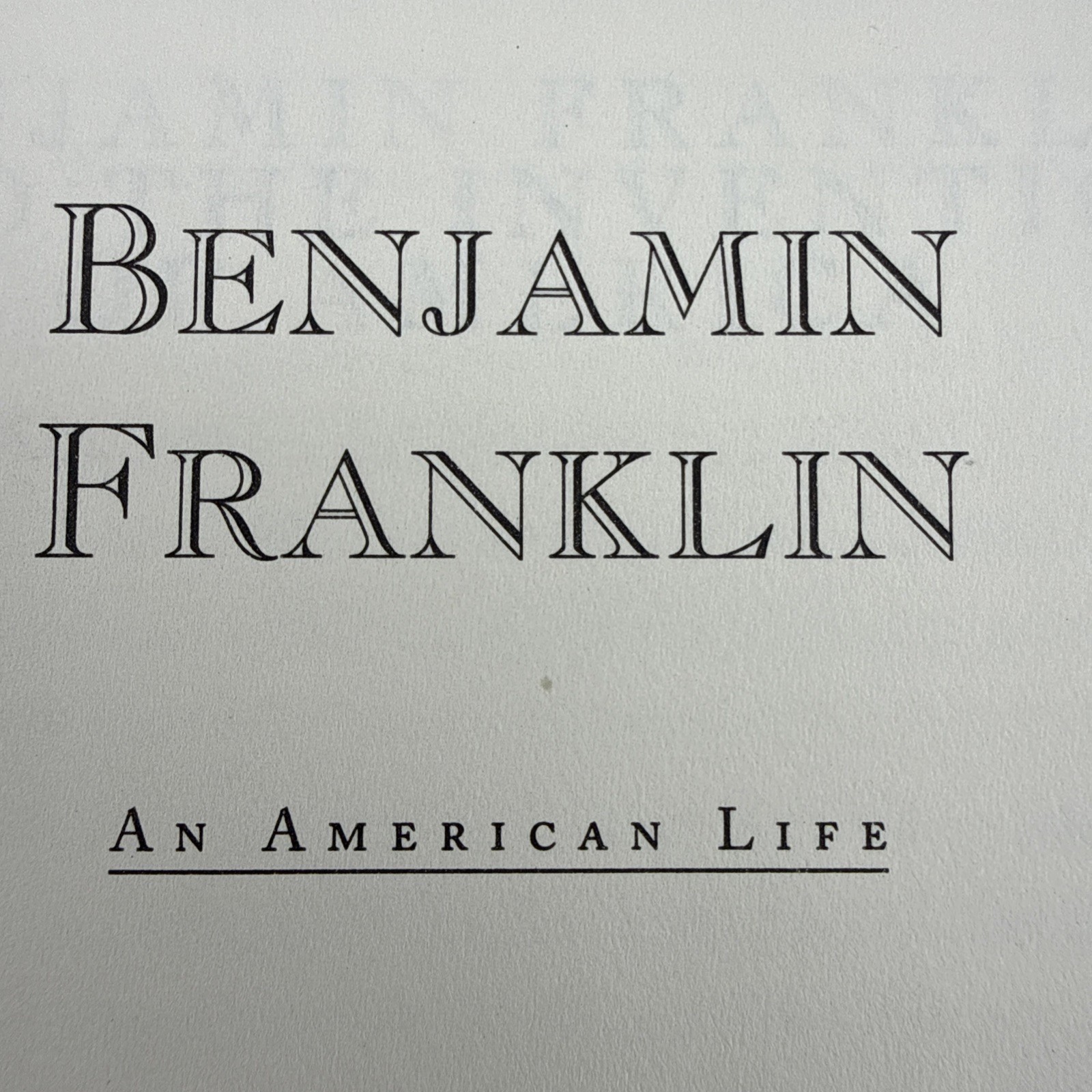 Benjamin Franklin An American Life by Walter Isaacson Hardcover 2003