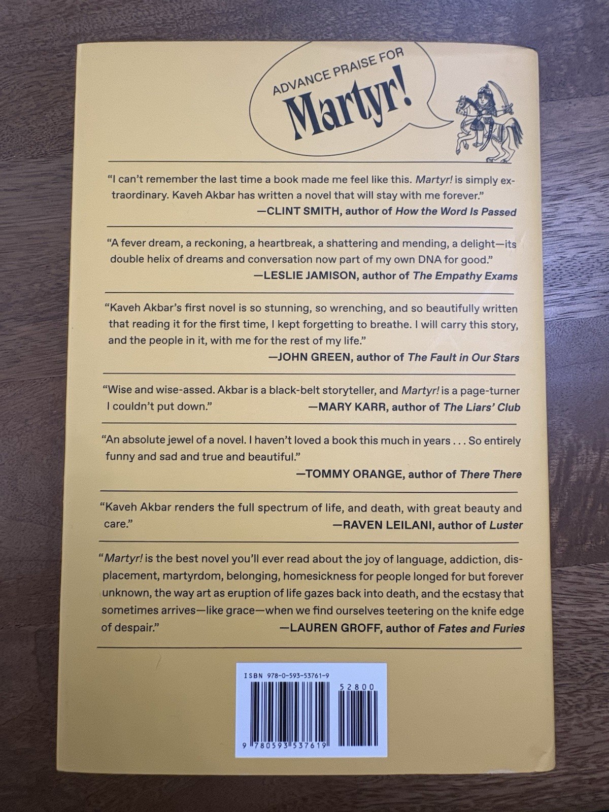 Martyr Kaveh Akbar Signed First Edition 2024 Hardcover