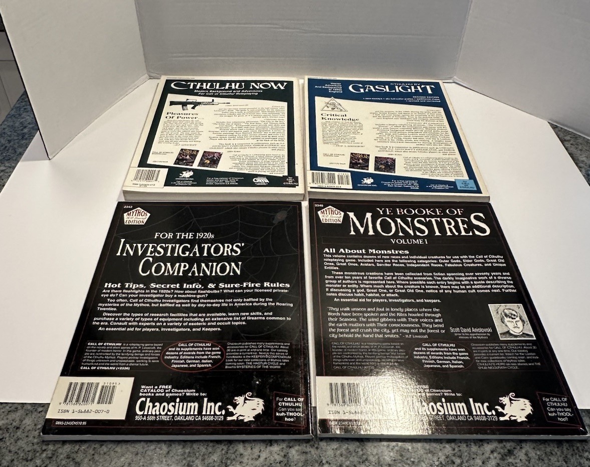 Call of Cthulhu Book Lot Investigators‘ Companion 1920’s Ye Book of Monstres