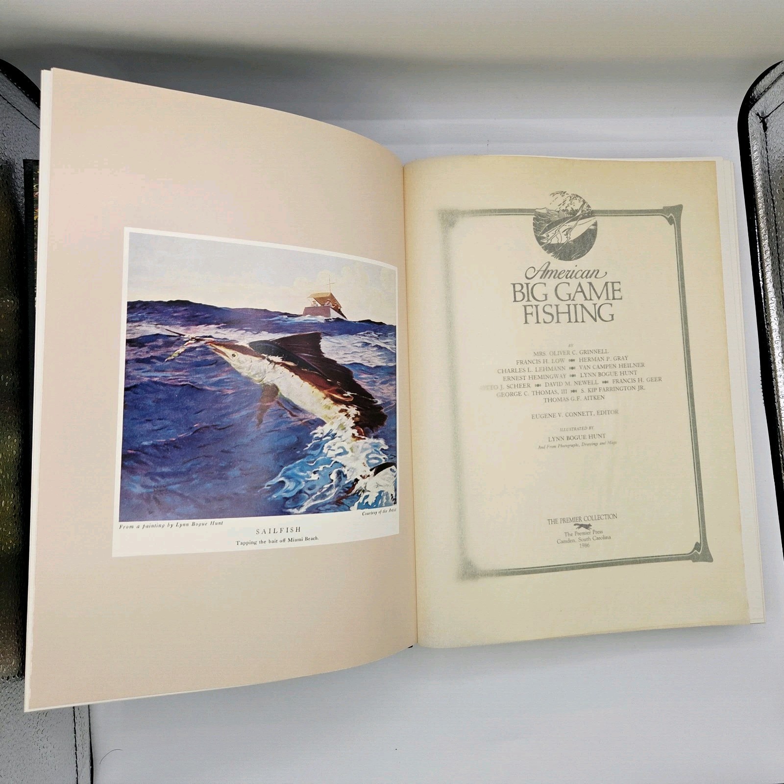 American Big Game Fishing by Connett, 1986, Premier Press Leather #424/3000 VG