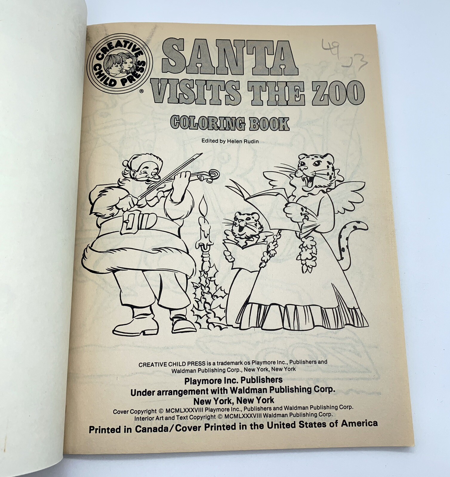 Vintage Coloring Books Lot 1980’s & 1990s Sesame Street Santa Animals NOS & USED