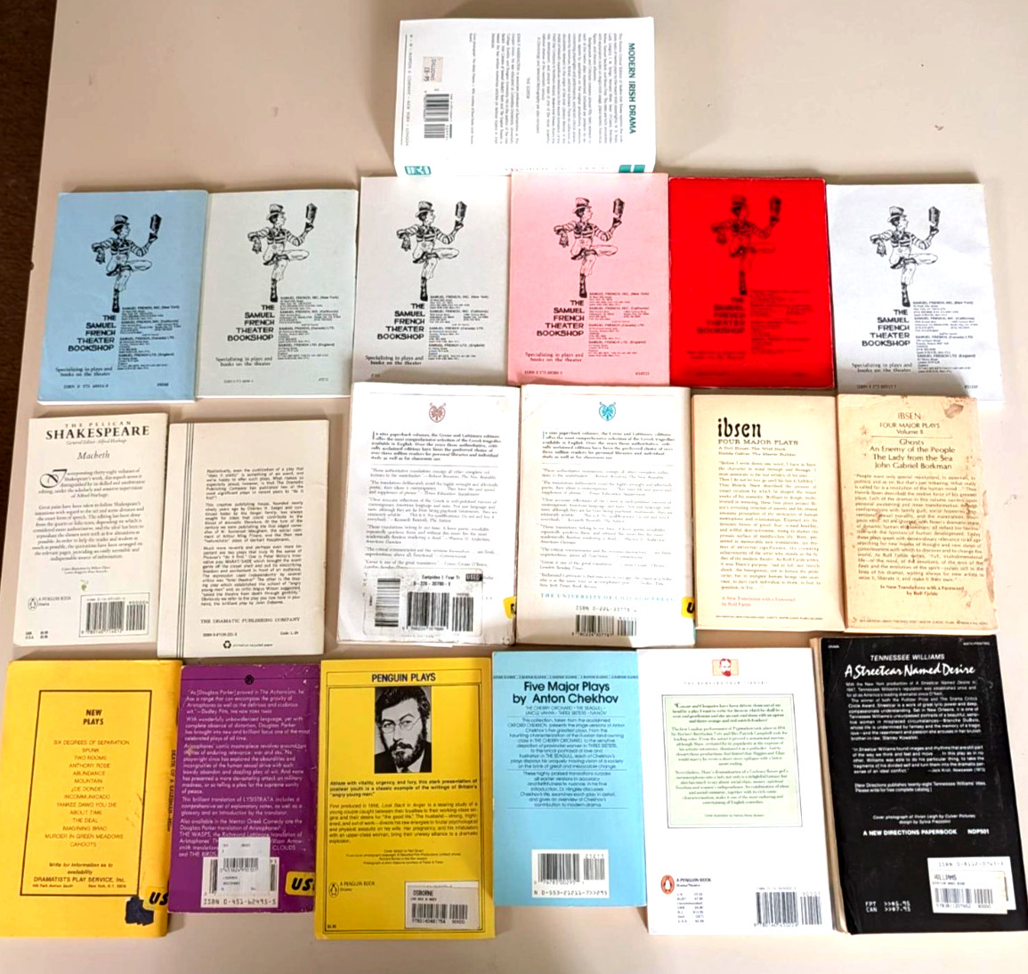 Lot of 19 Plays: Ibsen/Chekov/Irish Drama (multiple)/Shaw/Miller/Williams…..