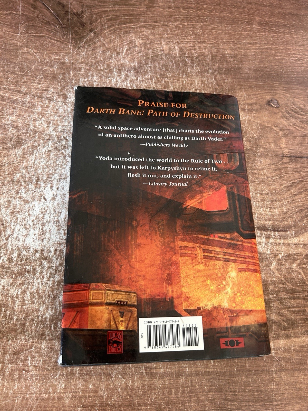 STAR WARS Darth Bane: Rule of Two by Drew Karpyshyn (First Edition 1st Print HC)